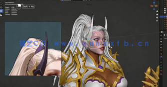 Blender女刺客游戏角色完整制作工作流程视频教程(图3) Blender女刺客游戏角色完整制作工作流程视频教程(图3)