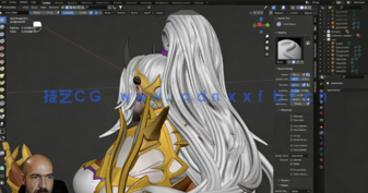 Blender女刺客游戏角色完整制作工作流程视频教程(图4) Blender女刺客游戏角色完整制作工作流程视频教程(图4)