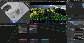 Blender逼真山丘地形场景制作流程视频教程 (图2) Blender逼真山丘地形场景制作流程视频教程 (图2)