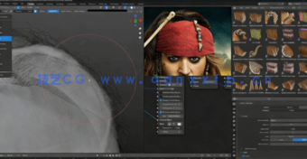 Blender杰克船长影视角色完整制作流程视频教程(图5) Blender杰克船长影视角色完整制作流程视频教程(图5)