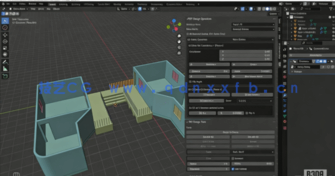 Blender 4.2建筑工程与3D打印精准建模视频教程(图3) Blender 4.2建筑工程与3D打印精准建模视频教程(图3)