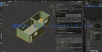 Blender 4.2建筑工程与3D打印精准建模视频教程(图4) Blender 4.2建筑工程与3D打印精准建模视频教程(图4)