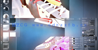 Blender科幻风运动鞋3D建模设计视频教程(图4) Blender科幻风运动鞋3D建模设计视频教程(图4)
