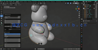 Blender小熊软糖实例制作工作流程视频教程(图5) Blender小熊软糖实例制作工作流程视频教程(图5)