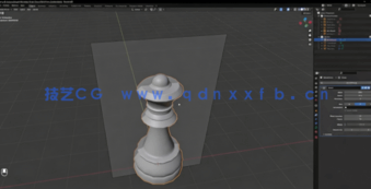 Blender国际象棋3D建模制作流程视频教程(图6) Blender国际象棋3D建模制作流程视频教程(图6)