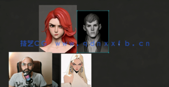 Blender头部面部数字雕刻技术训练视频教程(图3) Blender头部面部数字雕刻技术训练视频教程(图3)