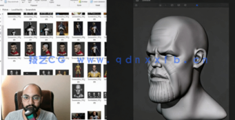 Blender头部面部数字雕刻技术训练视频教程(图5) Blender头部面部数字雕刻技术训练视频教程(图5)