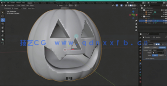 Blender恐怖万圣节南瓜灯实例制作视频教程(图2) Blender恐怖万圣节南瓜灯实例制作视频教程(图2)