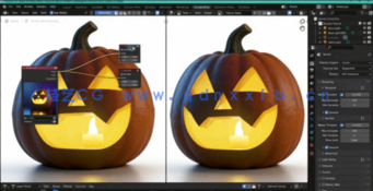 Blender恐怖万圣节南瓜灯实例制作视频教程(图5) Blender恐怖万圣节南瓜灯实例制作视频教程(图5)