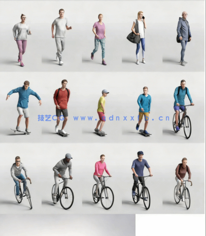 运动人物模型Humano 3D - Vol.08 Sport(图1) 运动人物模型Humano 3D - Vol.08 Sport(图1)