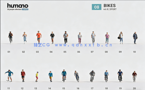运动人物模型Humano 3D - Vol.08 Sport(图5) 运动人物模型Humano 3D - Vol.08 Sport(图5)