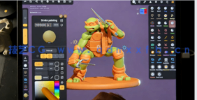 【中文字幕】Nomad Sculpt忍者神龟角色雕刻建模设计视频教程(图4) 【中文字幕】Nomad Sculpt忍者神龟角色雕刻建模设计视频教程(图4)