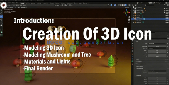 Blender 3D Logo标志实例制作视频教程(图2) Blender 3D Logo标志实例制作视频教程(图2)