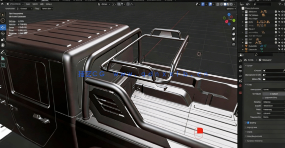 Blender逼真吉普车完整制作流程视频教程 (图4) Blender逼真吉普车完整制作流程视频教程 (图4)