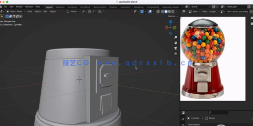 Blender初学者3D建模完整工作流程视频教程 (图2) Blender初学者3D建模完整工作流程视频教程 (图2)