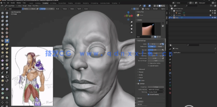 Blender精灵角色完整制作工作流程视频教程(图3) Blender精灵角色完整制作工作流程视频教程(图3)