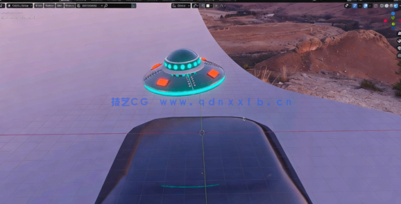 Blender飞行UFO飞碟实例制作视频教程(图3) Blender飞行UFO飞碟实例制作视频教程(图3)