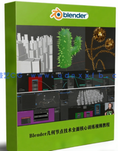 Blender几何节点技术全面核心训练视频教程(图1) Blender几何节点技术全面核心训练视频教程(图1)