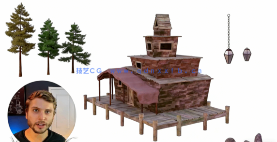 Blender诡异幻想环境场景实例制作流程视频教程(图5) Blender诡异幻想环境场景实例制作流程视频教程(图5)