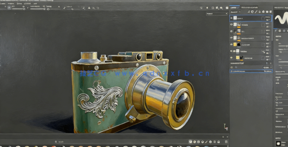 Blender和Substance Painter复古相机完整制作流程视频教程(图5) Blender和Substance Painter复古相机完整制作流程视频教程(图5)