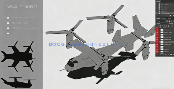 Blender大型军用运输机完整概念设计流程视频教程(图2) Blender大型军用运输机完整概念设计流程视频教程(图2)
