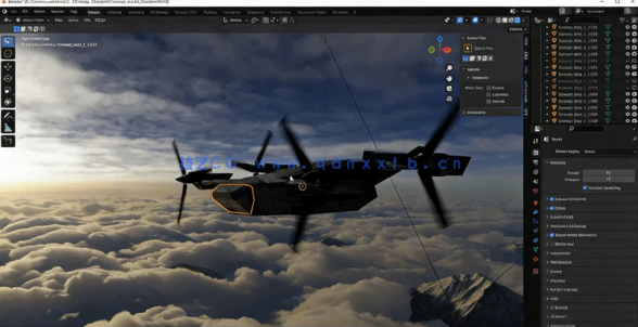 Blender大型军用运输机完整概念设计流程视频教程(图4) Blender大型军用运输机完整概念设计流程视频教程(图4)