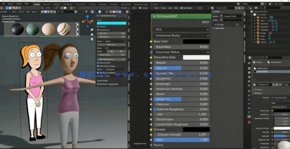 Blender《瑞克和莫蒂》夏茉人物角色建模制作视频教程(图6) Blender《瑞克和莫蒂》夏茉人物角色建模制作视频教程(图6)