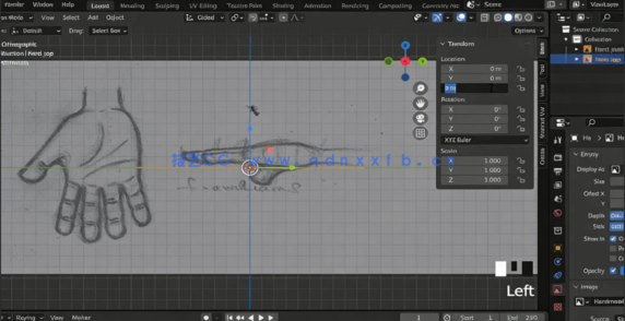 Blender手部低多边形建模技术视频教程(图3) Blender手部低多边形建模技术视频教程(图3)