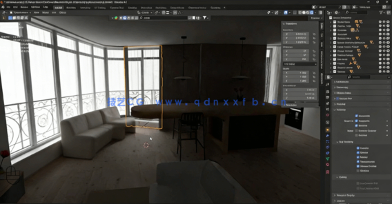 Blender室内设计建筑可视化训练视频教程(图4) Blender室内设计建筑可视化训练视频教程(图4)