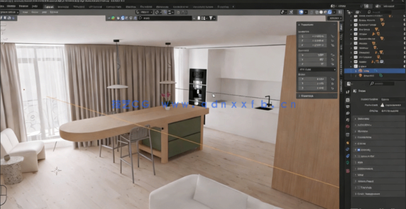 Blender室内设计建筑可视化训练视频教程(图6) Blender室内设计建筑可视化训练视频教程(图6)