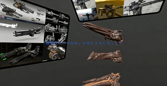 Blender 3D游戏武器VR设计工作流程视频教程(图2) Blender 3D游戏武器VR设计工作流程视频教程(图2)