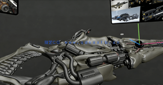 Blender 3D游戏武器VR设计工作流程视频教程(图3) Blender 3D游戏武器VR设计工作流程视频教程(图3)