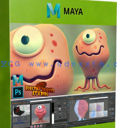 Maya卡通章鱼怪兽角色完整实例制作视频教程(图1) Maya卡通章鱼怪兽角色完整实例制作视频教程(图1)