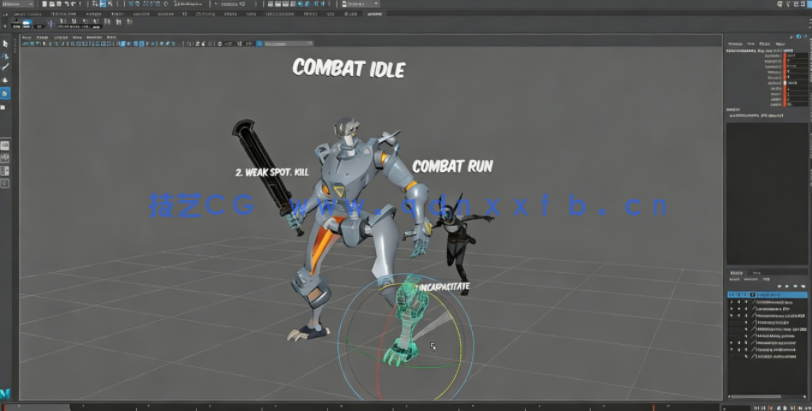 Maya 3A级动作游戏角色战斗动画制作工作流程视频教程(图1) Maya 3A级动作游戏角色战斗动画制作工作流程视频教程(图1)