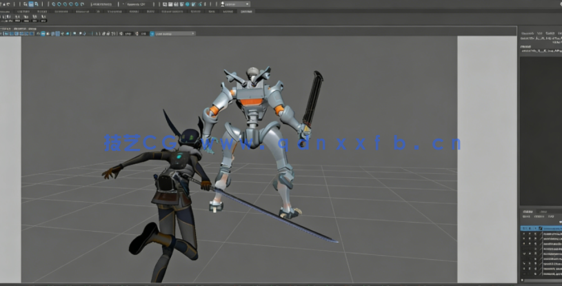 Maya 3A级动作游戏角色战斗动画制作工作流程视频教程(图5) Maya 3A级动作游戏角色战斗动画制作工作流程视频教程(图5)