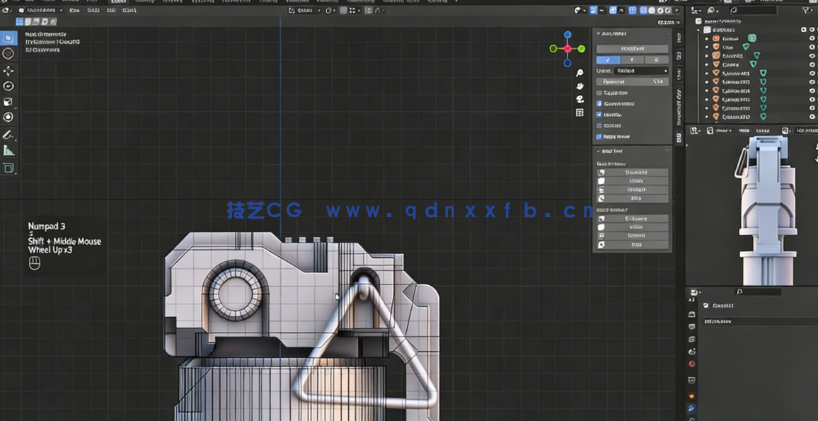 Blender游戏模型资产创作艺术指南视频教程(图5) Blender游戏模型资产创作艺术指南视频教程(图5)