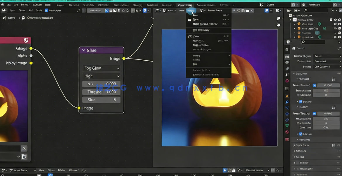 Blender万圣节杰克南瓜灯笼完整实例制作视频教程(图2) Blender万圣节杰克南瓜灯笼完整实例制作视频教程(图2)