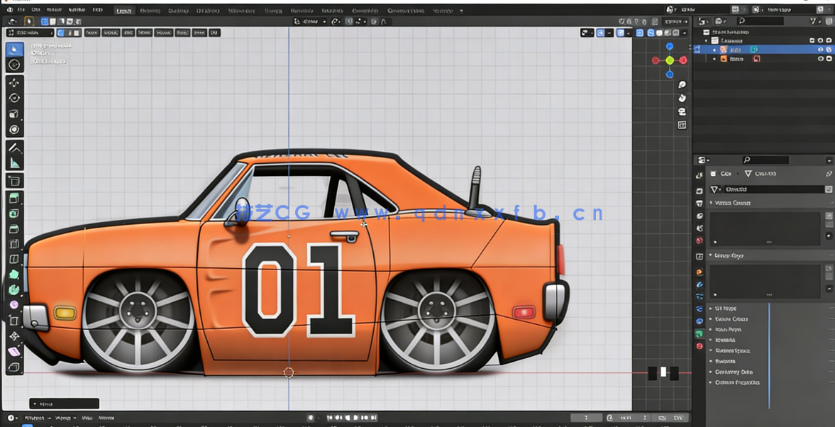 Blender汽车建模与动画制作技能训练视频教程(图4) Blender汽车建模与动画制作技能训练视频教程(图4)