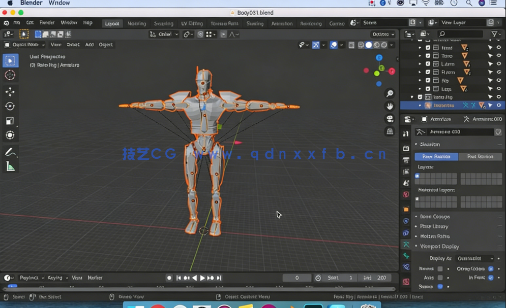 Blender机器人绑定动画技术视频教程(图2) Blender机器人绑定动画技术视频教程(图2)