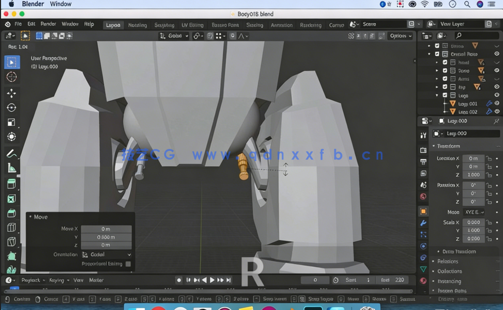 Blender机器人绑定动画技术视频教程(图4) Blender机器人绑定动画技术视频教程(图4)