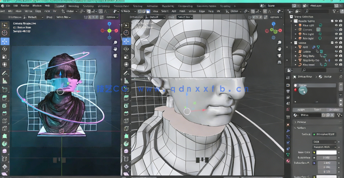 Blender复古霓虹波动画实例制作视频教程(图3) Blender复古霓虹波动画实例制作视频教程(图3)