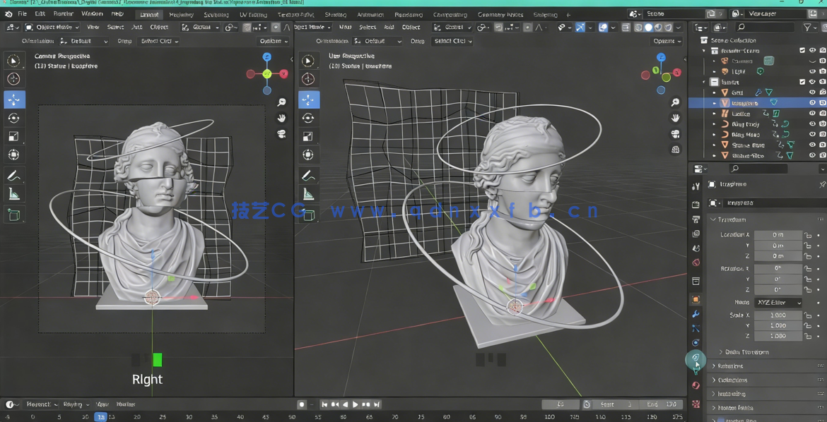 Blender复古霓虹波动画实例制作视频教程(图4) Blender复古霓虹波动画实例制作视频教程(图4)