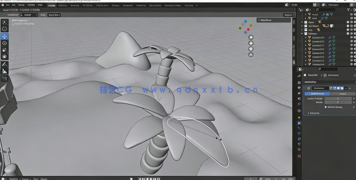 Blender灯塔场景风格化建模实例制作视频教程(图4) Blender灯塔场景风格化建模实例制作视频教程(图4)