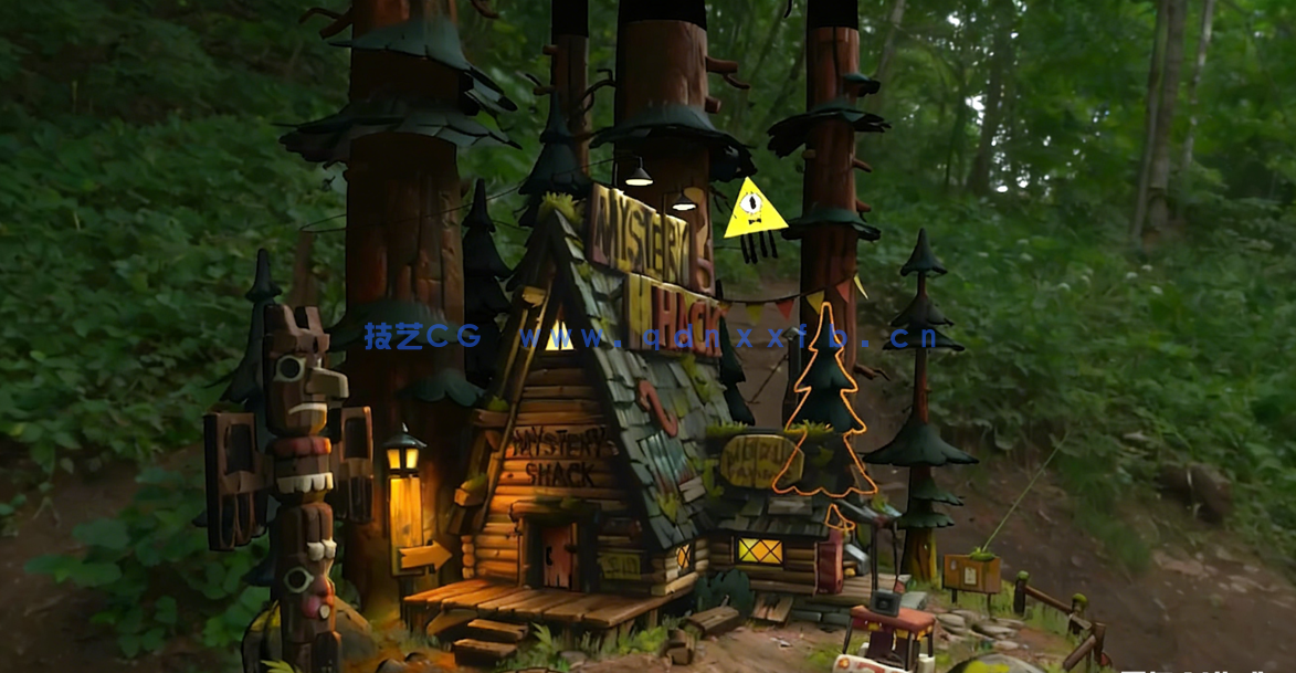 Blender神秘小屋完整实例制作训练视频教程(图5) Blender神秘小屋完整实例制作训练视频教程(图5)
