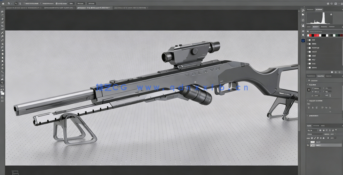 Blender狙击枪硬表面建模游戏资产制作流程视频教程(图5) Blender狙击枪硬表面建模游戏资产制作流程视频教程(图5)