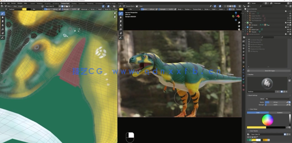 Blender 3.0+暴龙从建模到贴图完整实例制作视频教程(图3) Blender 3.0+暴龙从建模到贴图完整实例制作视频教程(图3)