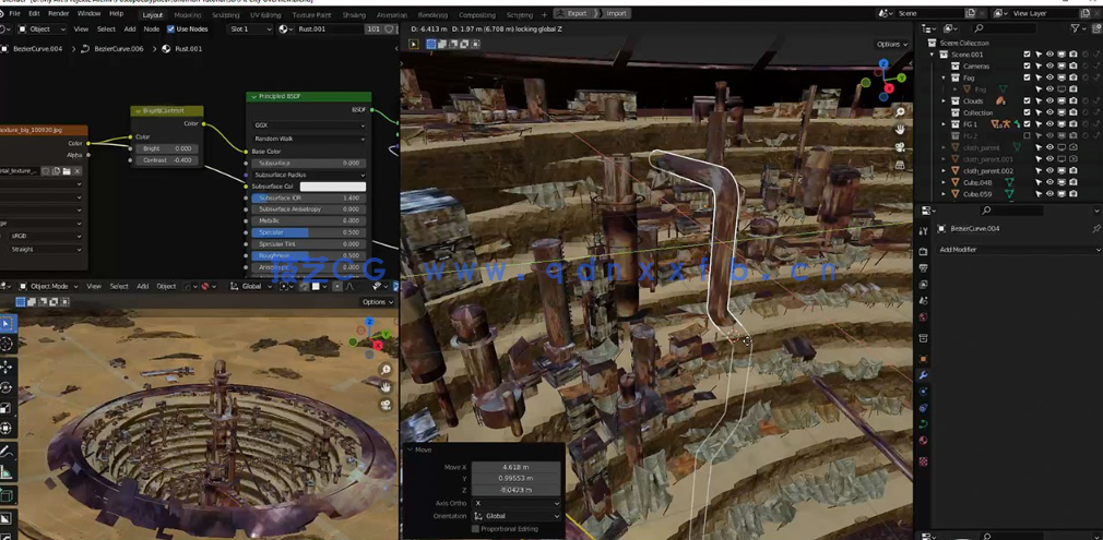 Blender与PS通过3D资产加速环境概念艺术设计创作视频教程 (图3) Blender与PS通过3D资产加速环境概念艺术设计创作视频教程 (图3)