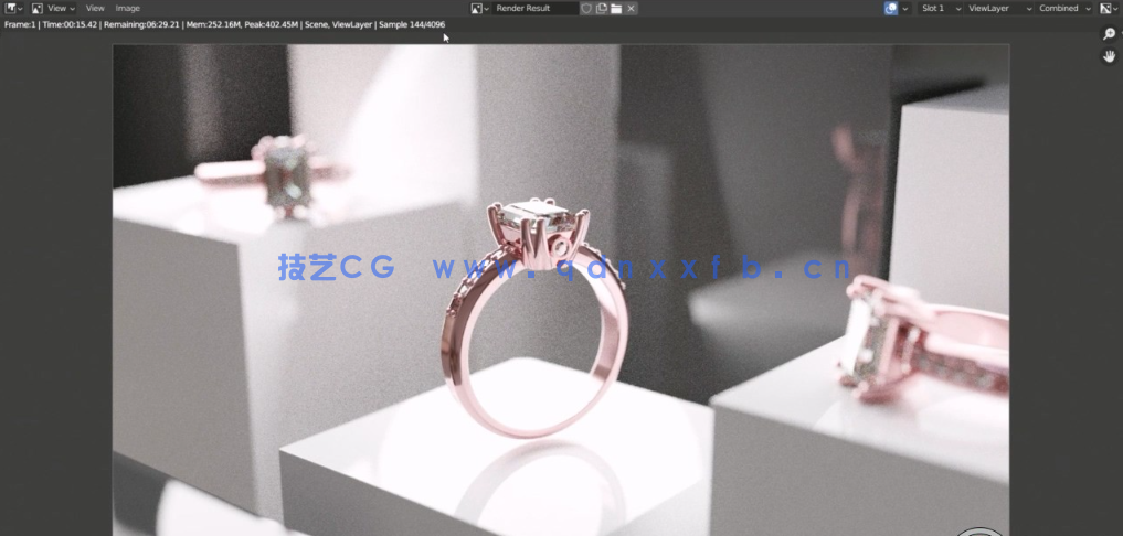 Blender精美珠宝从建模到渲染效果图制作视频教程 (图3) Blender精美珠宝从建模到渲染效果图制作视频教程 (图3)