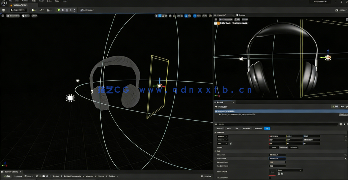 Blender和UE5逼真耳机产品宣传动画实例制作视频教程 (图2) Blender和UE5逼真耳机产品宣传动画实例制作视频教程 (图2)