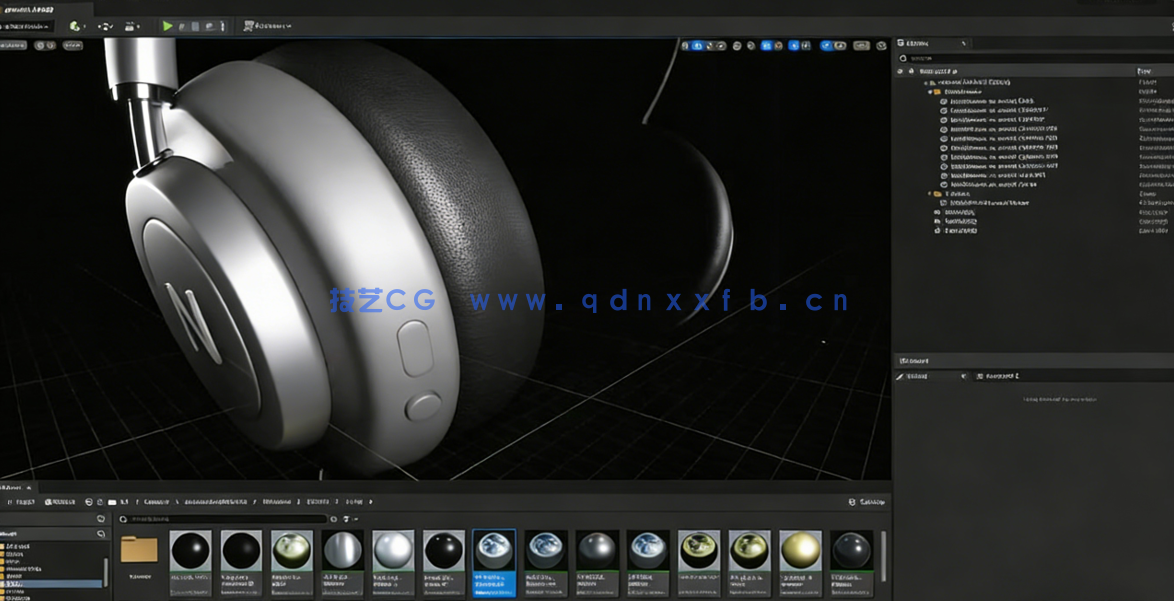 Blender和UE5逼真耳机产品宣传动画实例制作视频教程 (图4) Blender和UE5逼真耳机产品宣传动画实例制作视频教程 (图4)
